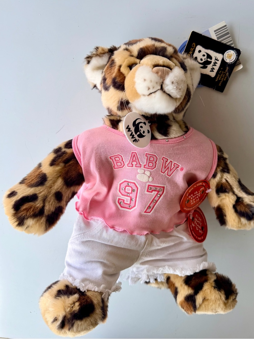 BAB WWF Leopard Big Cat 14” Plush NWT